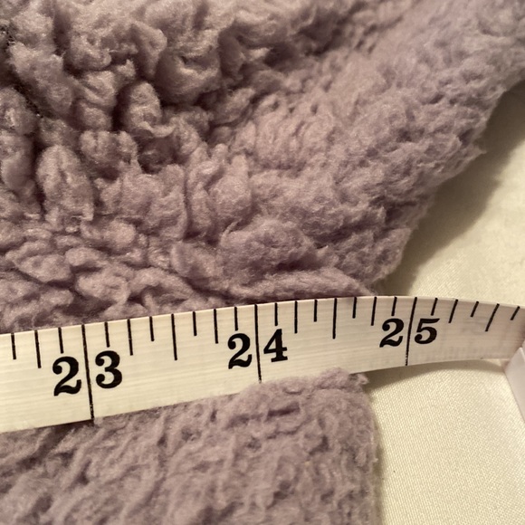 Z by Zella Power Up Cozy Faux Shearling Half Zip Pullover Lilac Purple Large - Picture 9 of 11